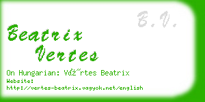 beatrix vertes business card